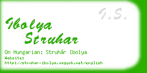 ibolya struhar business card